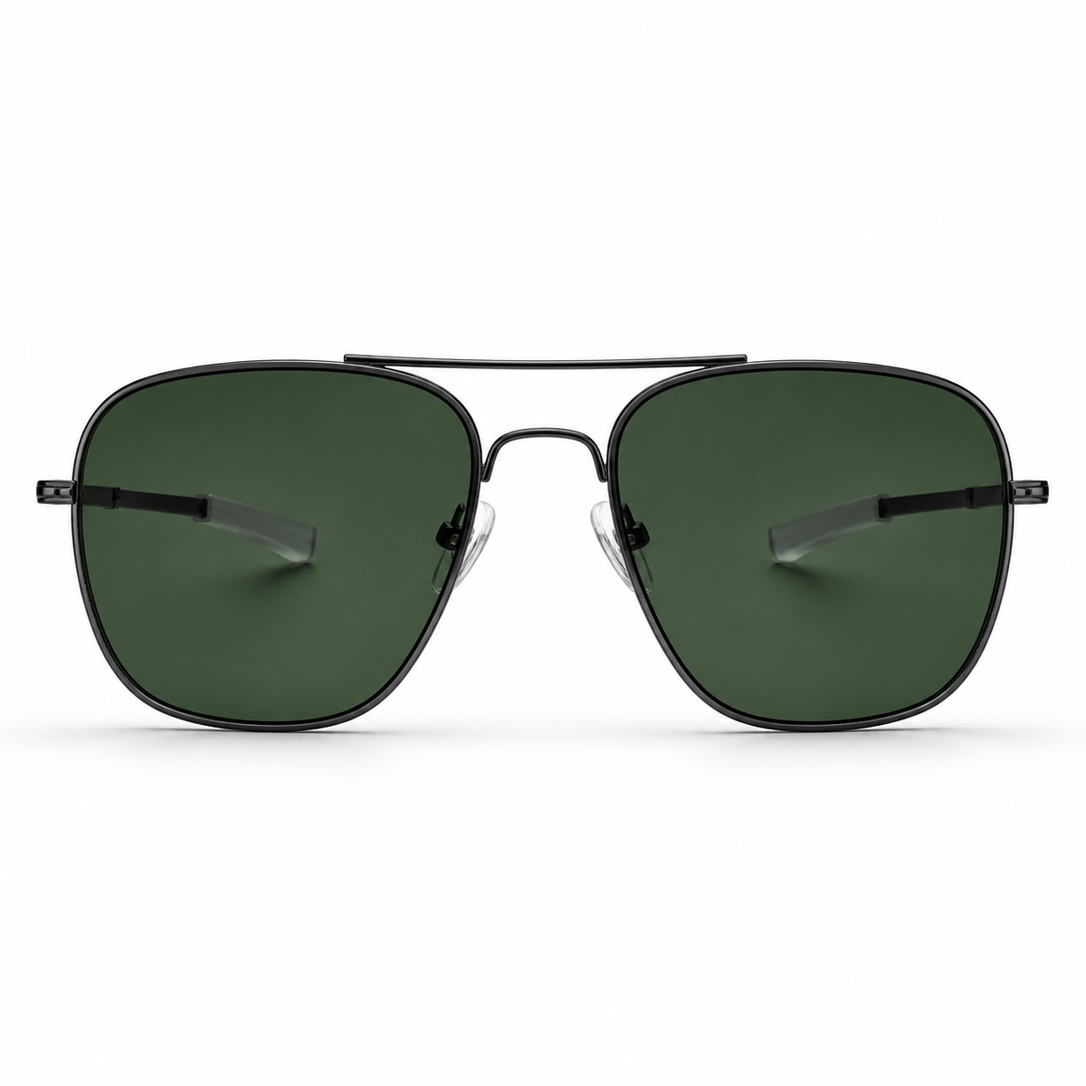 Green lens aviator sunglasses by Wajhi Legacy
