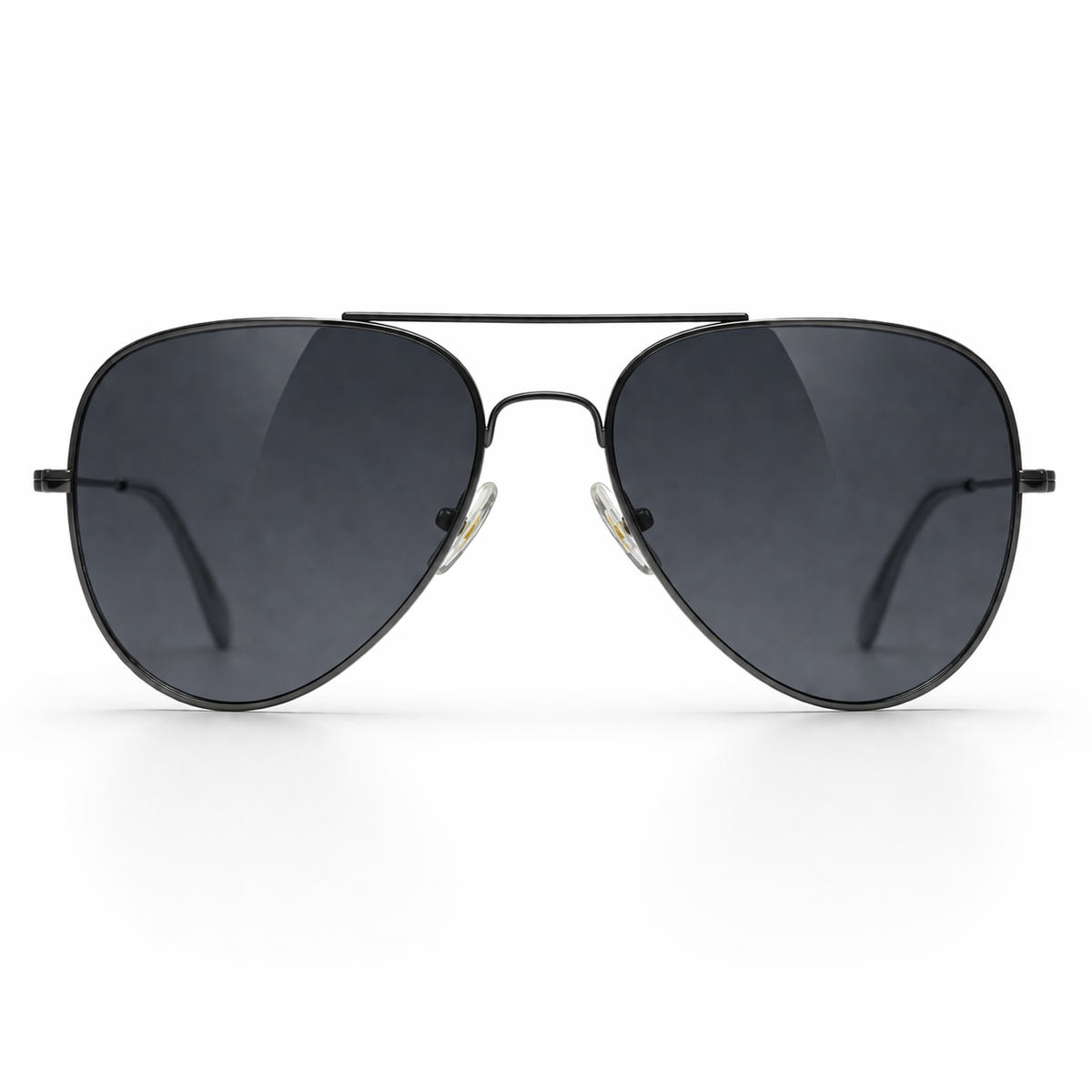 Black polarized aviator sunglasses by Wajhi Legacy